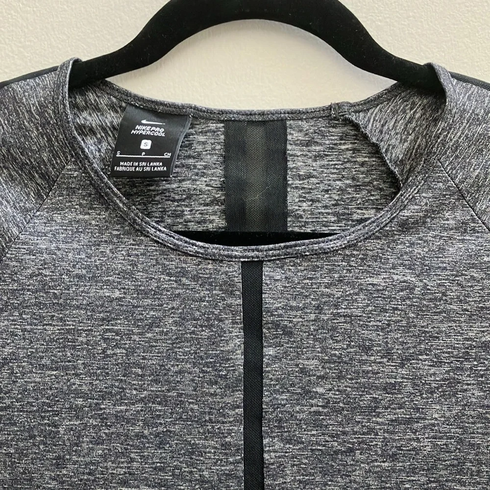 NIKE PRO HYPERCOOL Long-sleeve Mesh Tops Women’s Size S Dark Gray Training